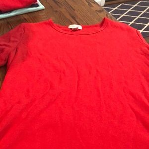 red causal crew neck t shirt